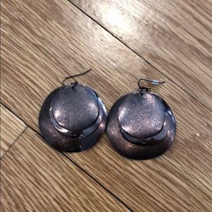 chocolate brown Dangle circles earrings